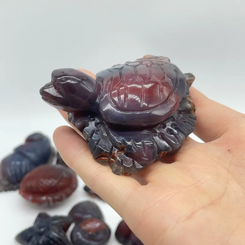 21 Pieces African Red Agate Sea Animals Carving - Image 7