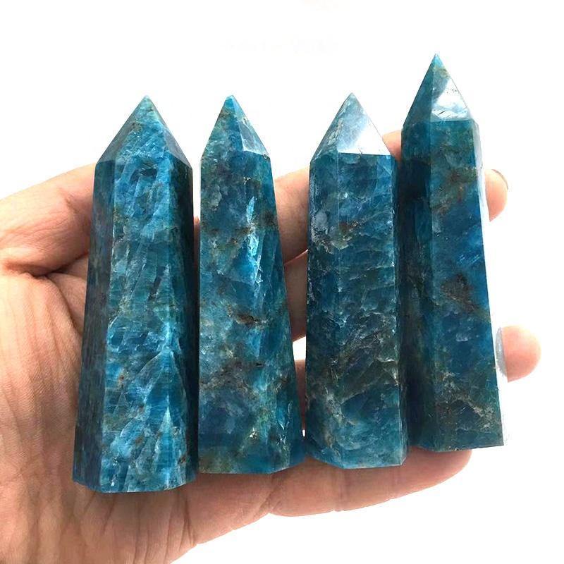 Blue Apatite Crystal Point Tower Wholesale - Image 3